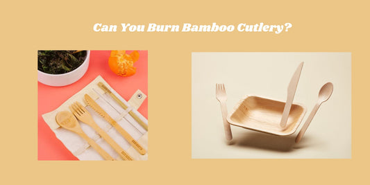 burning bamboo cutlery