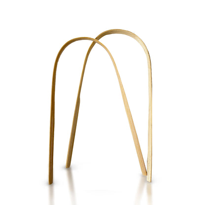 Eco-friendly beige bamboo tongue scraper, pack of 2