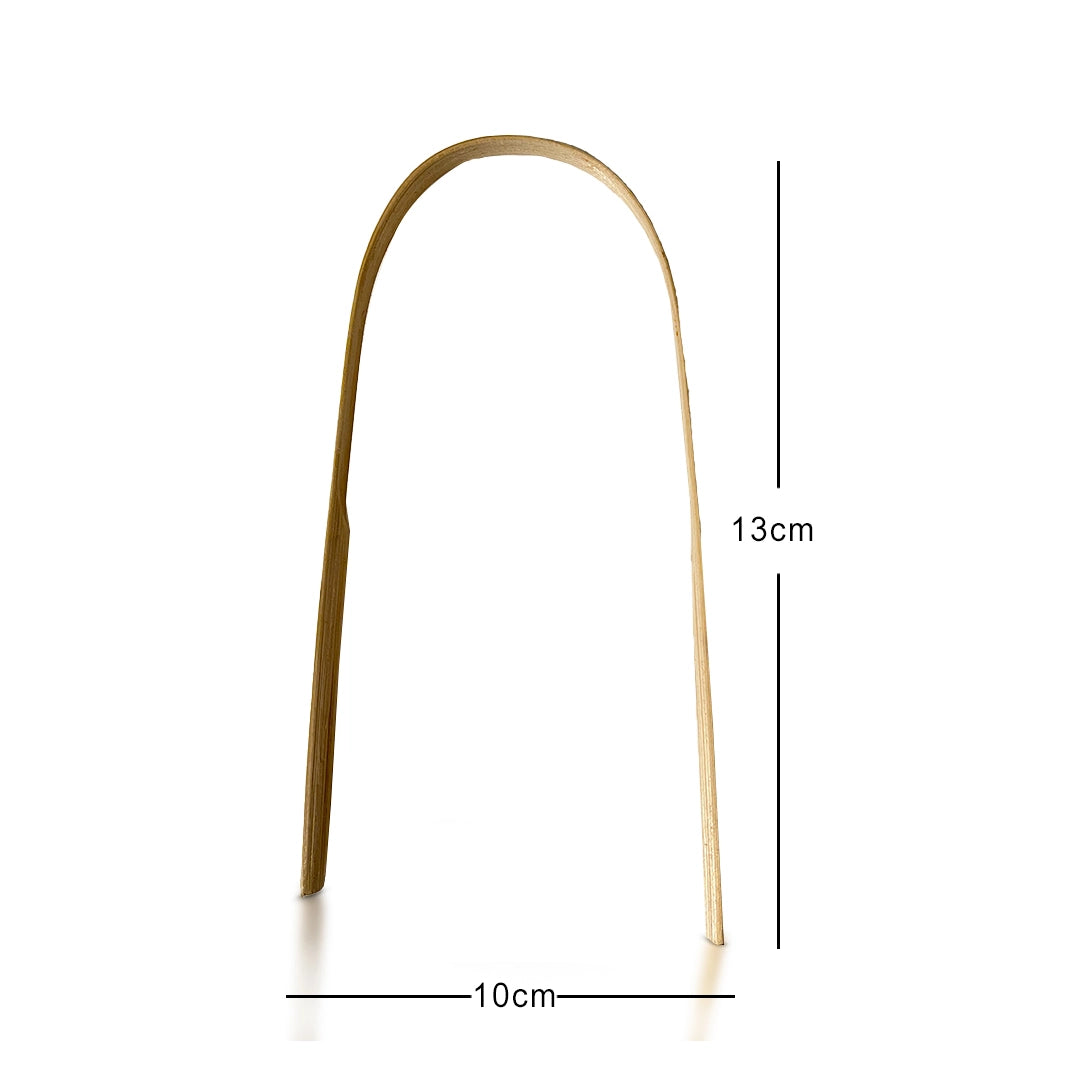2-pack beige bamboo tongue cleaner, gentle & effective - meserii