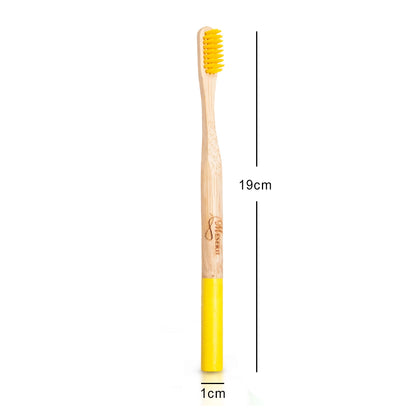 Brighten your smile with colorful bamboo toothbrushes, pack of 4