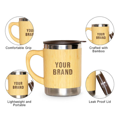 Eco bamboo 350ml mug, handwash recommended