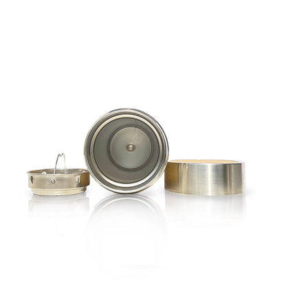 Reusable bamboo lid stainless steel bottle, 500ml