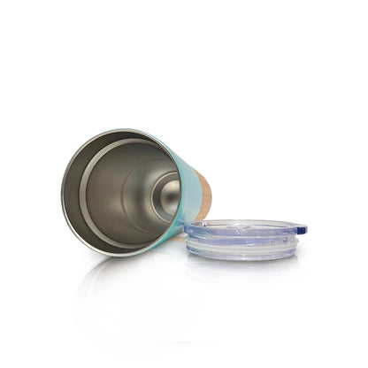 Stainless Steel & Bamboo Drink Tumbler, Handwash Only