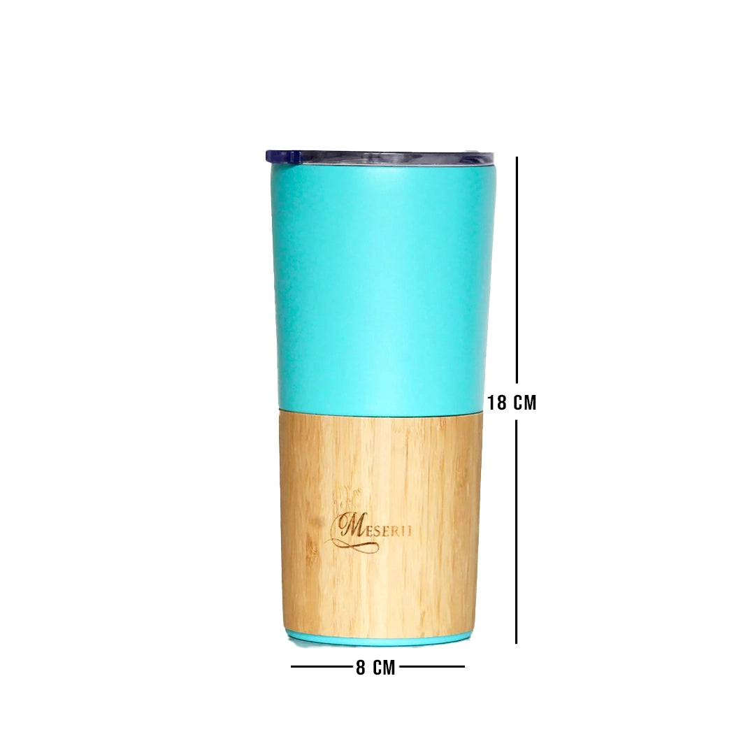 Lightweight 400g Bamboo & Steel Tumbler