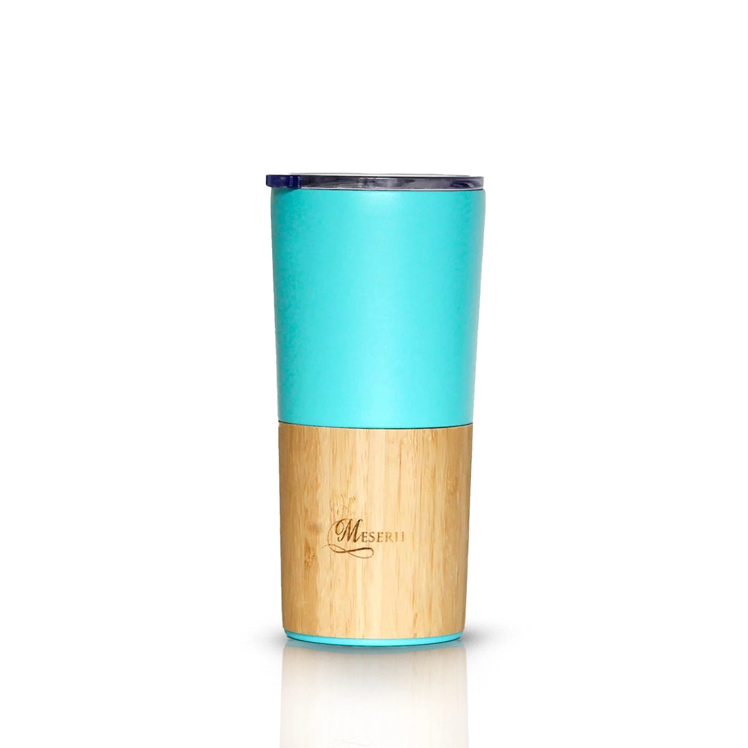 Blue 550ml Bamboo Tumbler, Eco-Friendly Choice