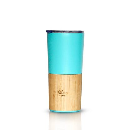 Blue 550ml Bamboo Tumbler, Eco-Friendly Choice