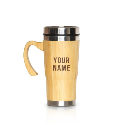 Personalized 500ml bamboo & stainless steel mug