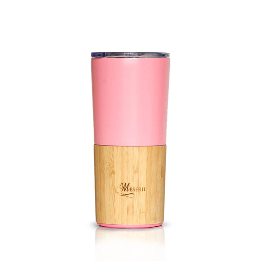 Eco-friendly 550ml Bamboo & Steel Tumbler